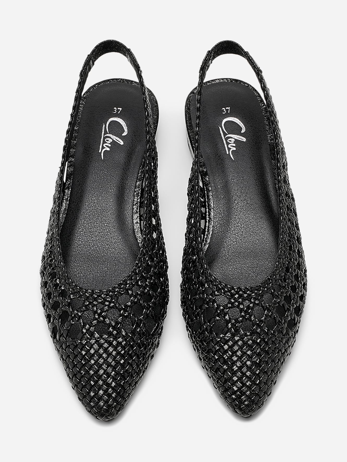 CLOU, Ballerinaskor med slingback Svarta