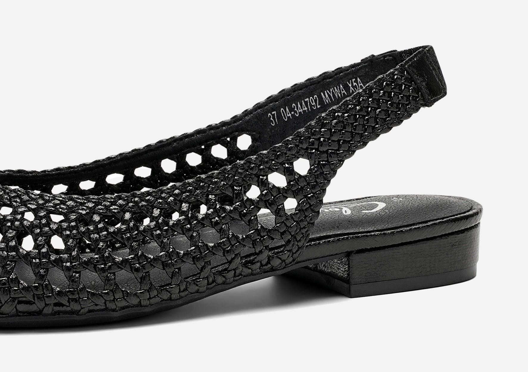 CLOU, Ballerinaskor med slingback Svarta