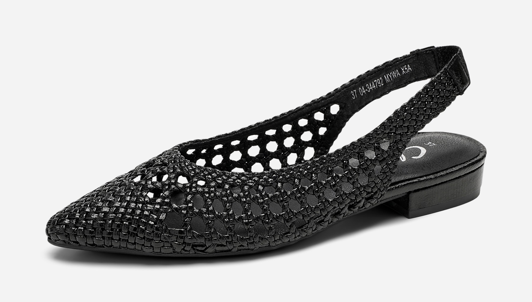 CLOU, Ballerinaskor med slingback Svarta