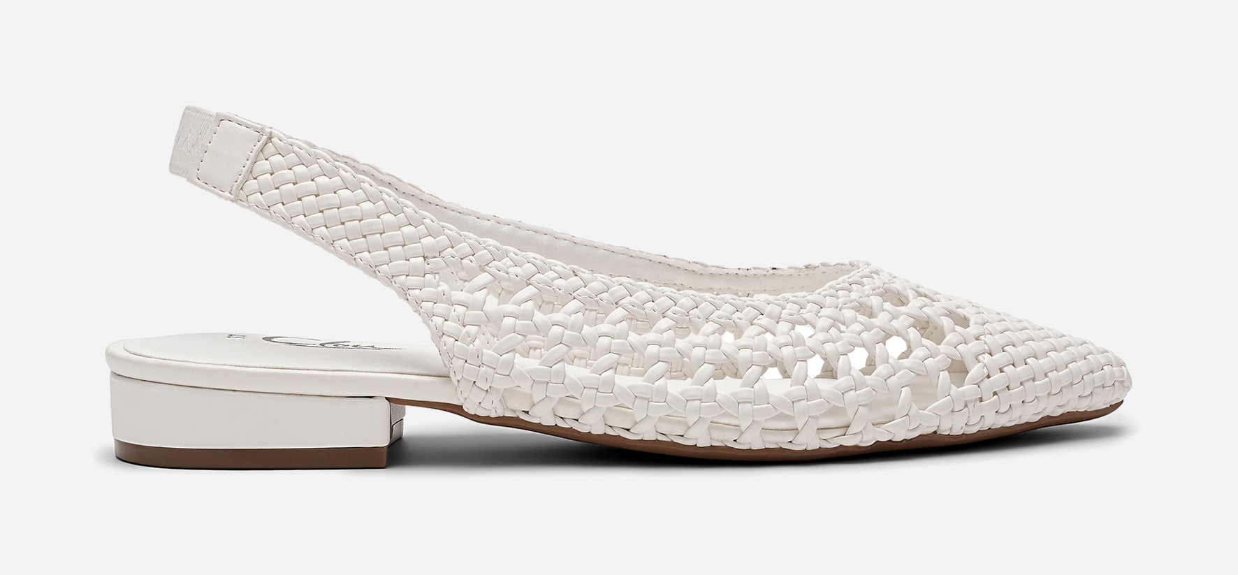 CLOU, Ballerinaskor med slingback Vita