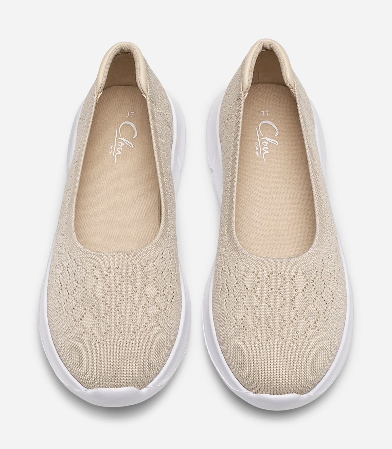 CLOU COMFORT, Ballerinaskor Beigea