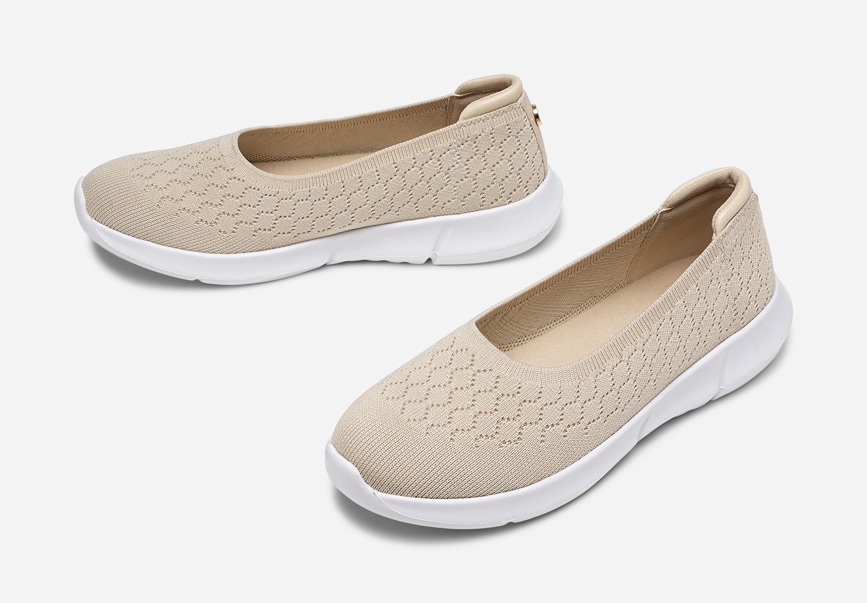 CLOU COMFORT, Ballerinaskor Beigea