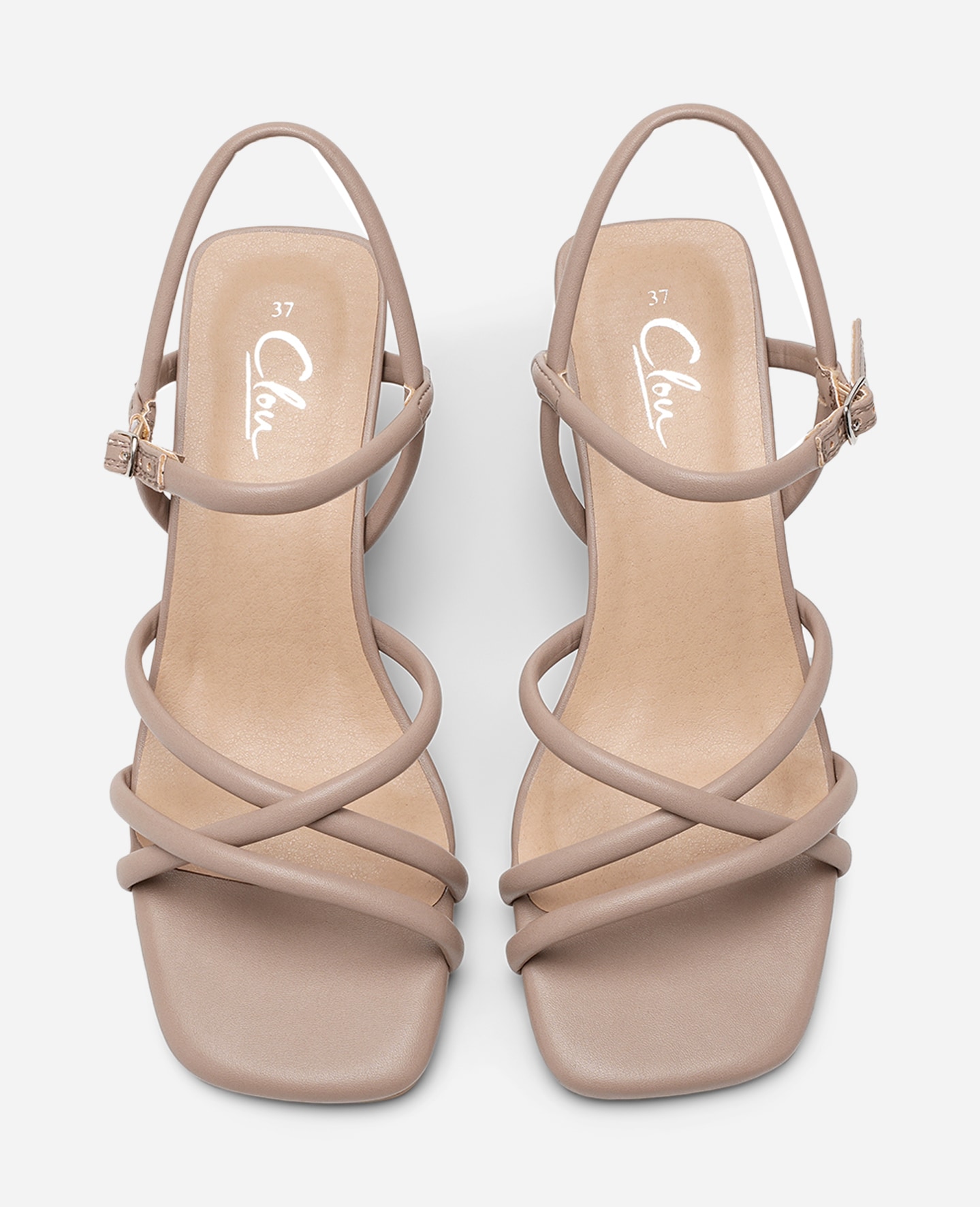 CLOU, Sandaletter med remmar Bruna