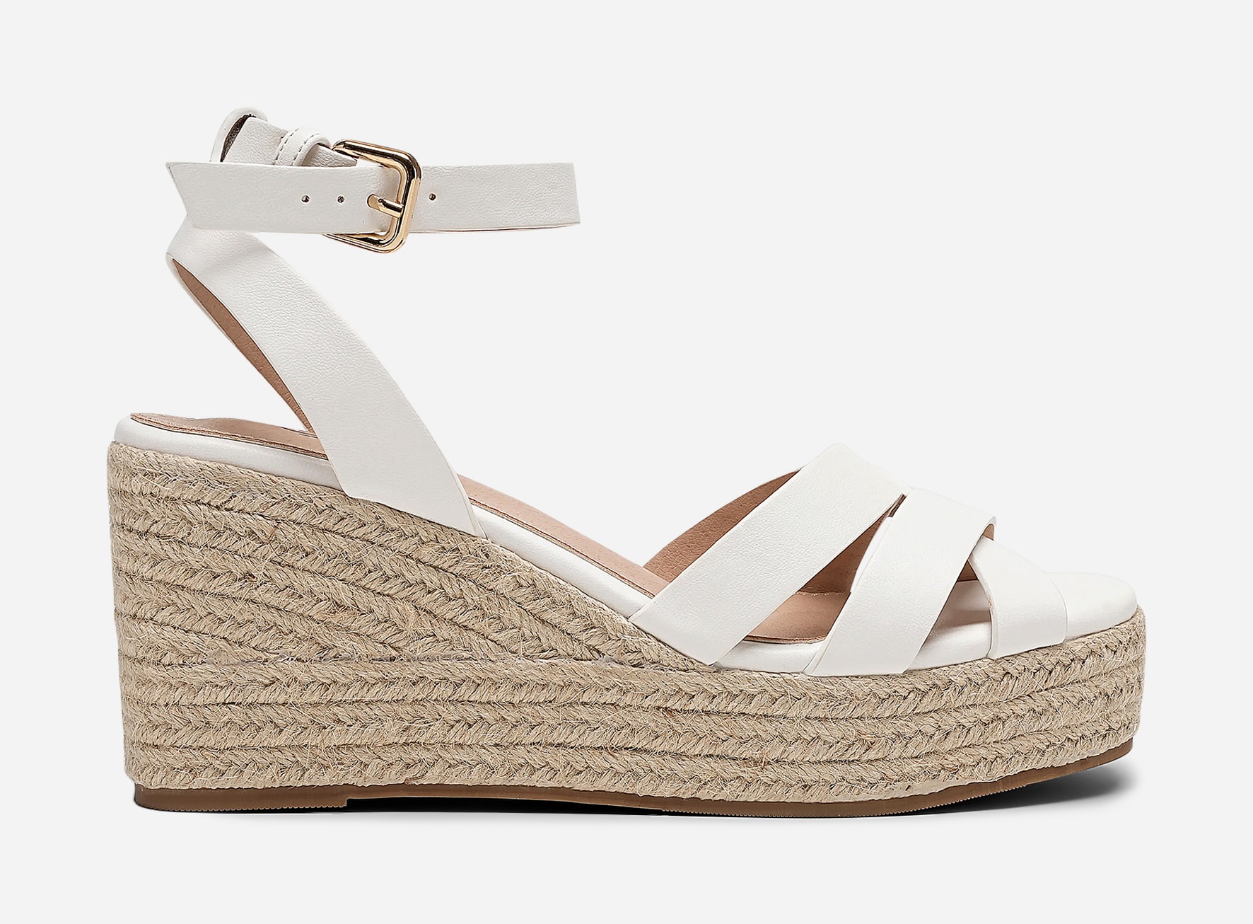 CLOU, Sandaletter med repsula Vita