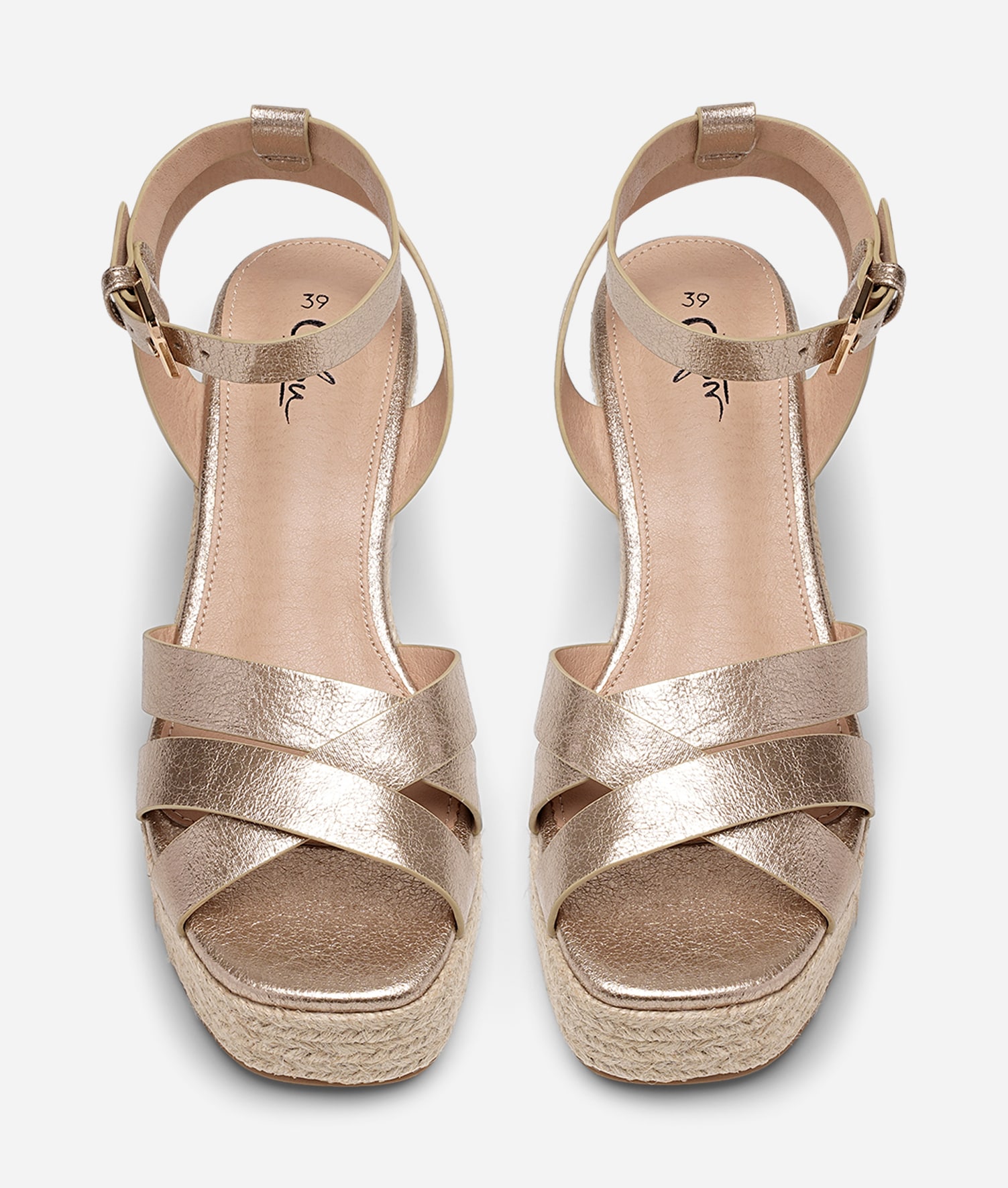 CLOU, Sandaletter med repsula Beigea