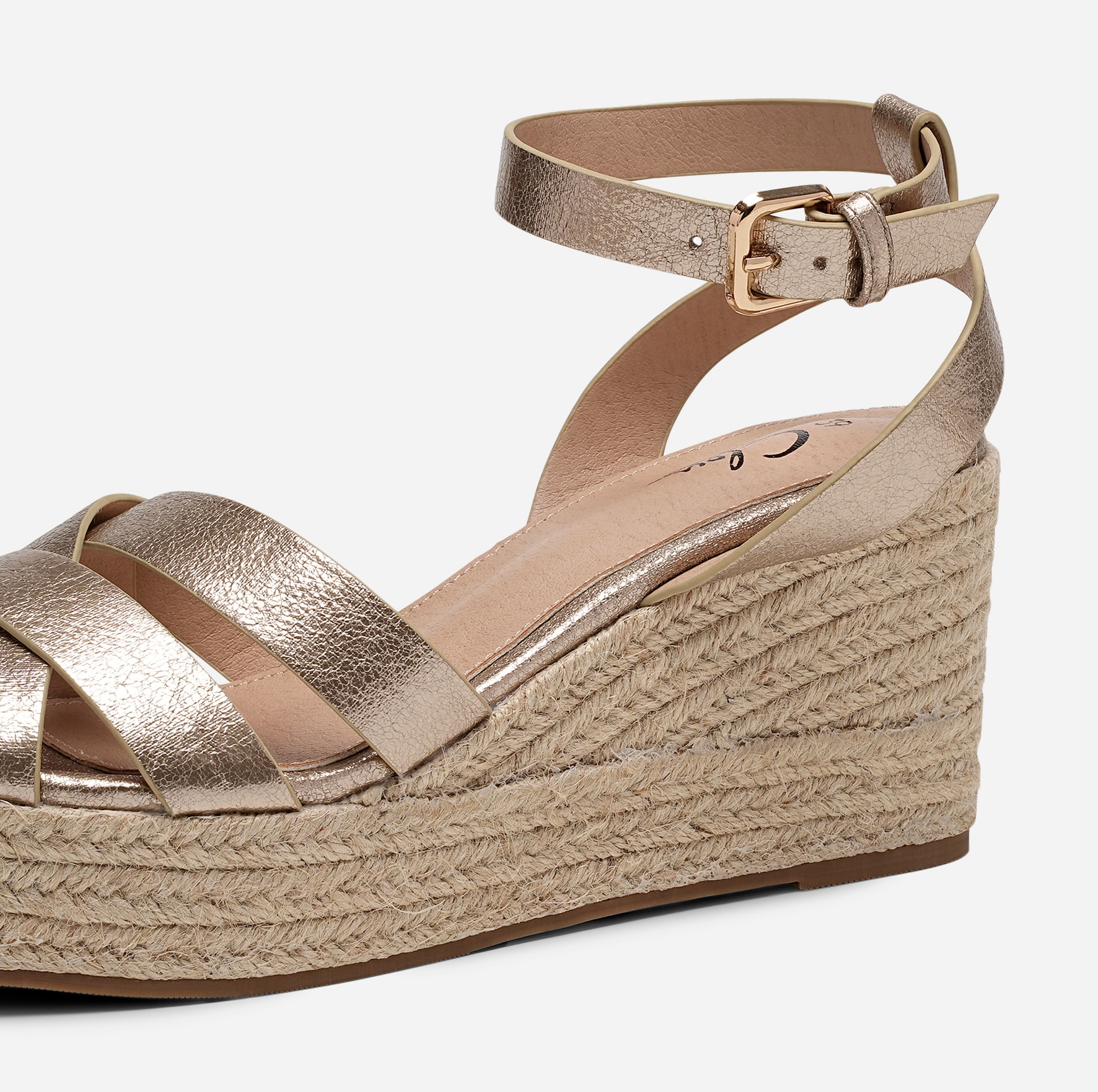 CLOU, Sandaletter med repsula Beigea