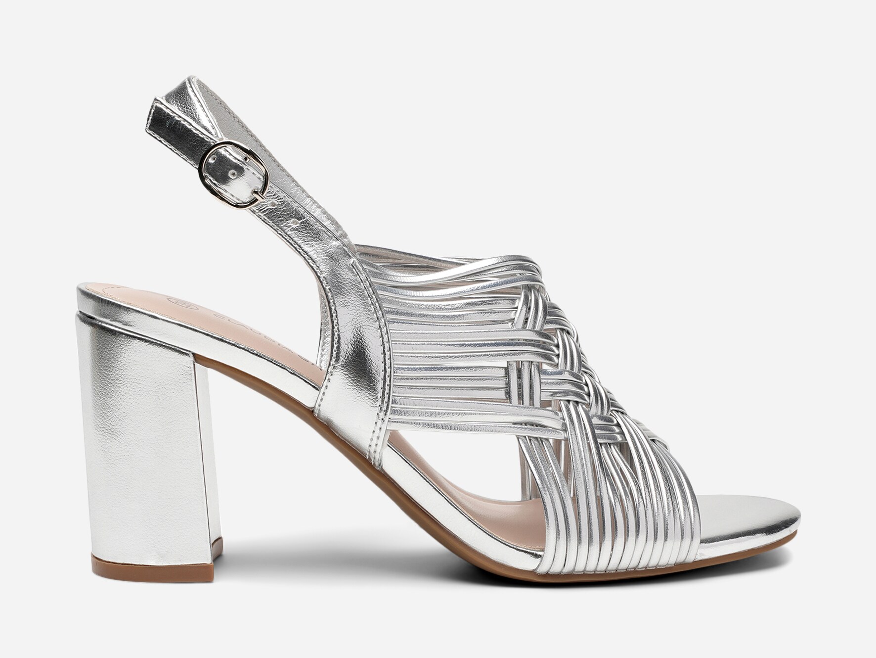 CLAUDIA GHIZZANI, Sandaletter Metallfärgade