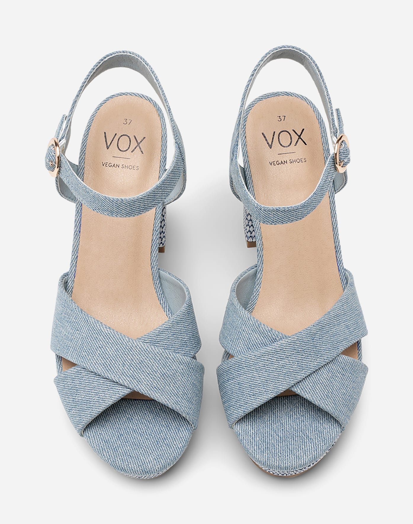 VOX, Sandaletter med platåsula Blåa