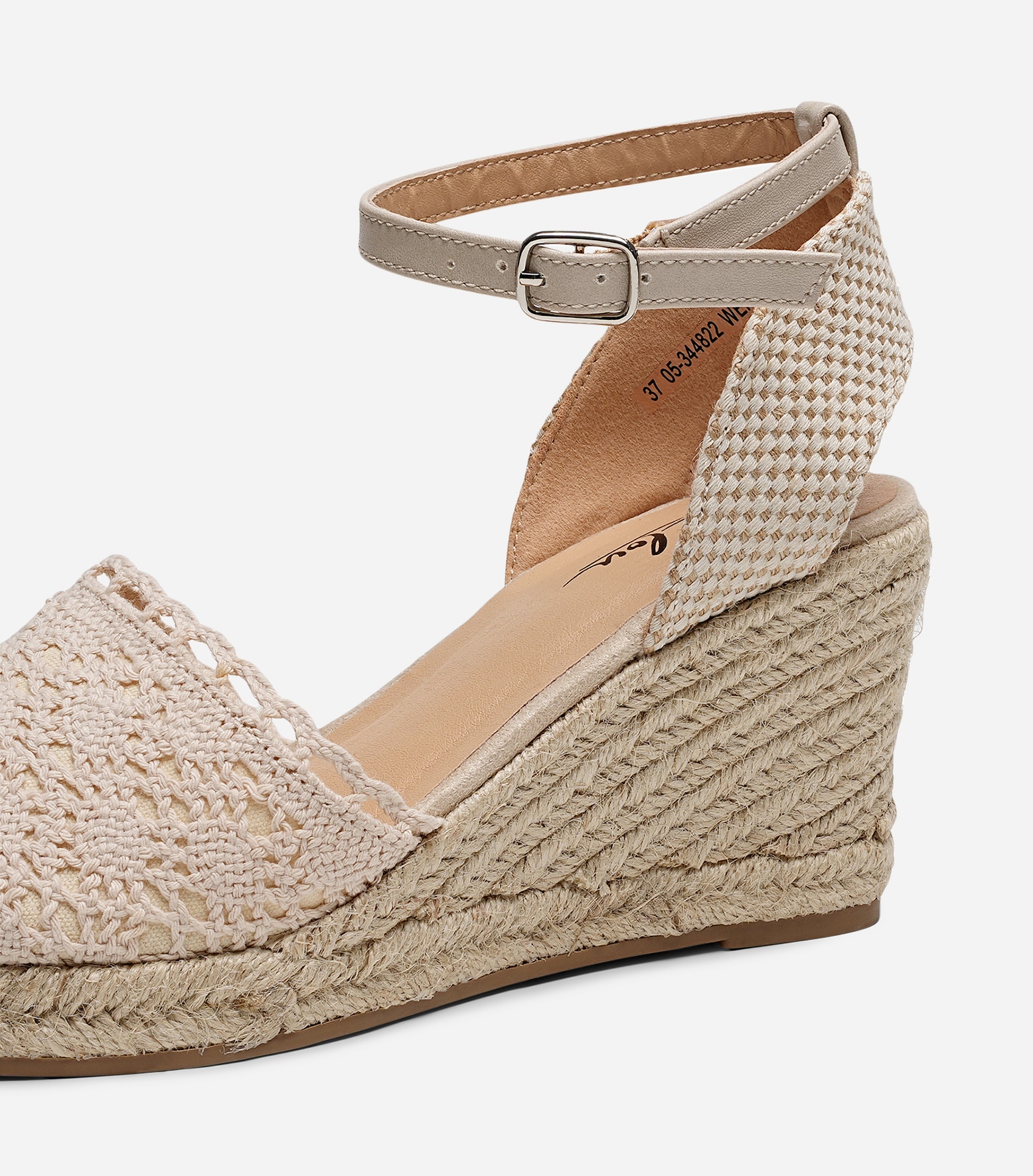 CLOU, Sandaletter med repsula Vita