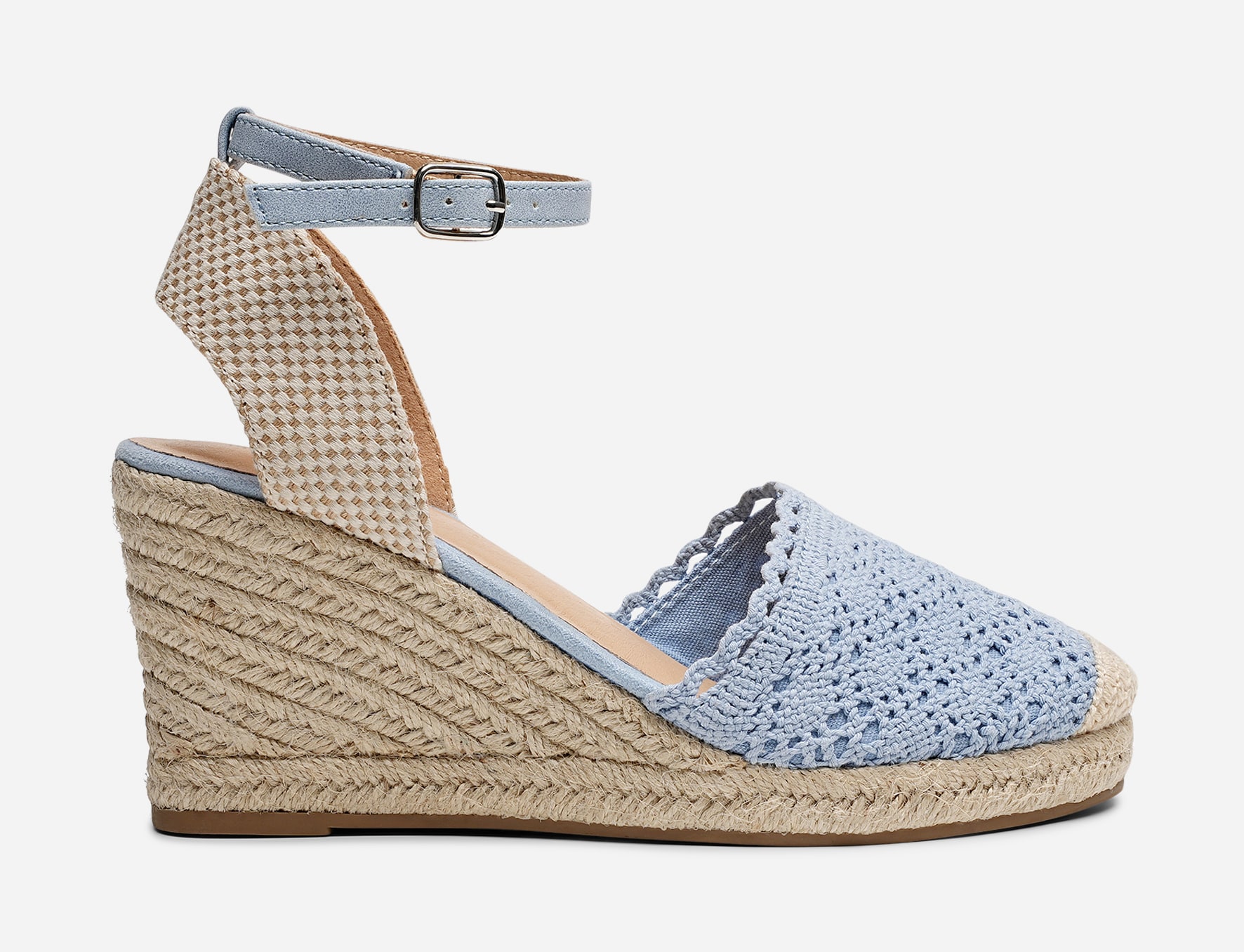 CLOU, Sandaletter med repsula Blåa