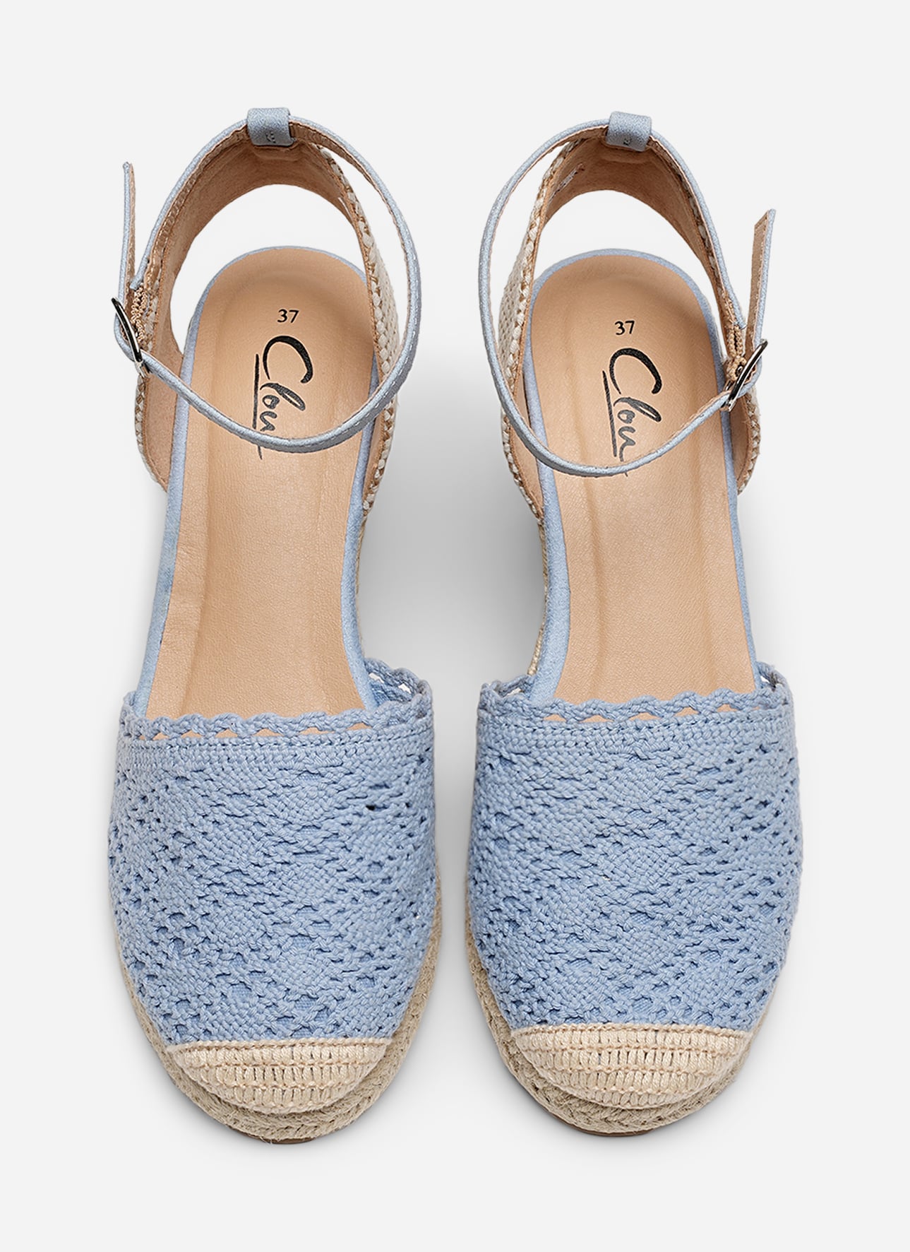 CLOU, Sandaletter med repsula Blåa