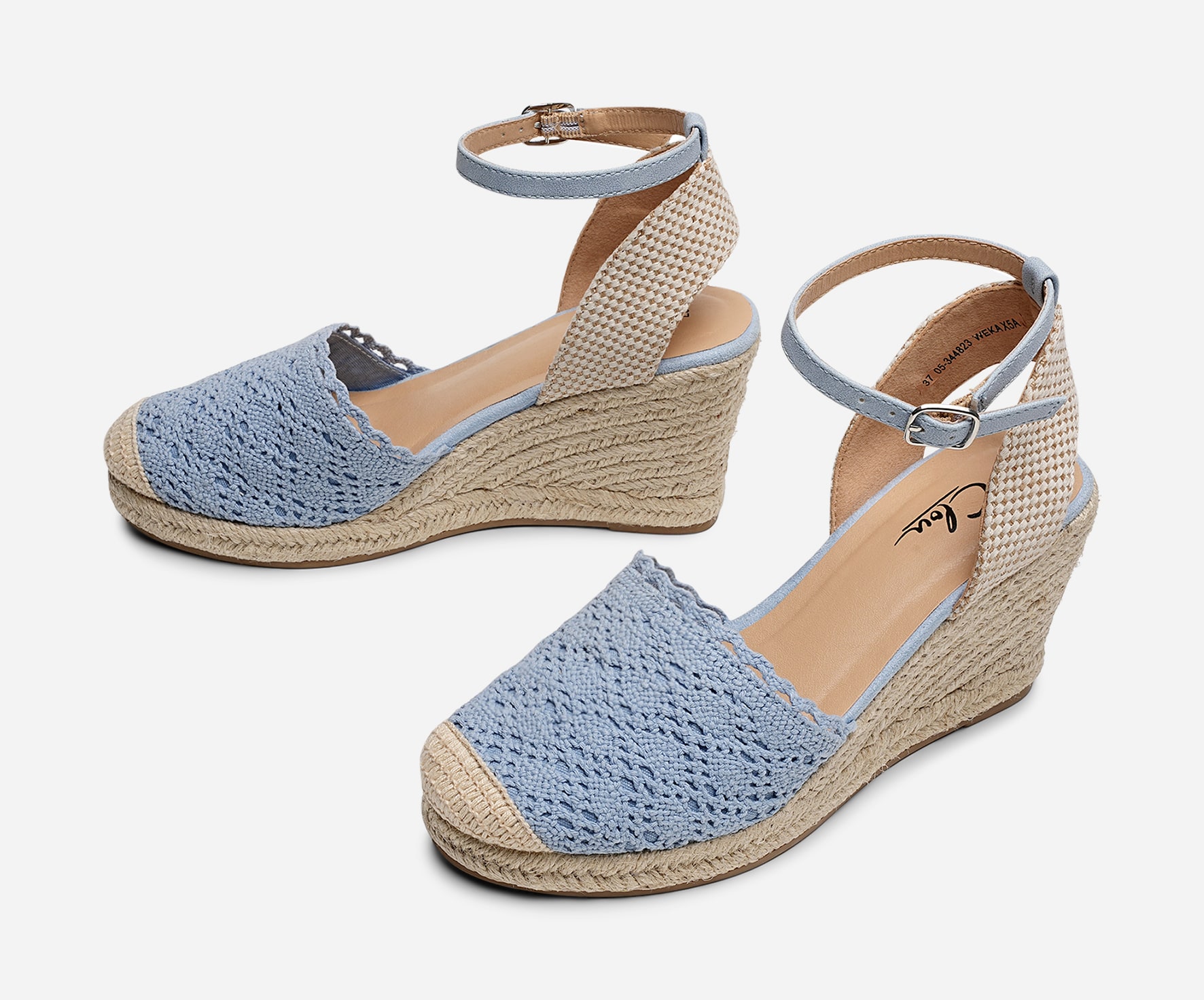 CLOU, Sandaletter med repsula Blåa