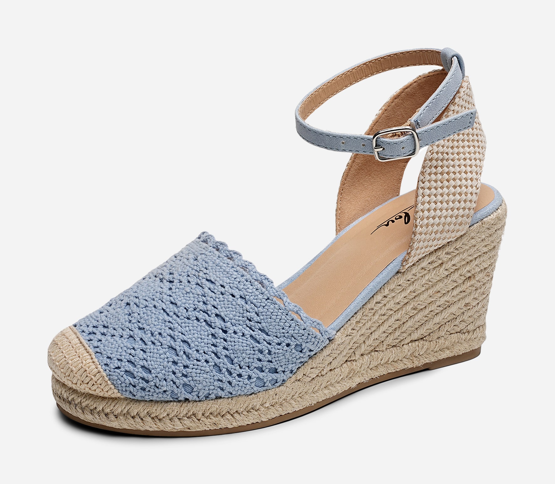 CLOU, Sandaletter med repsula Blåa