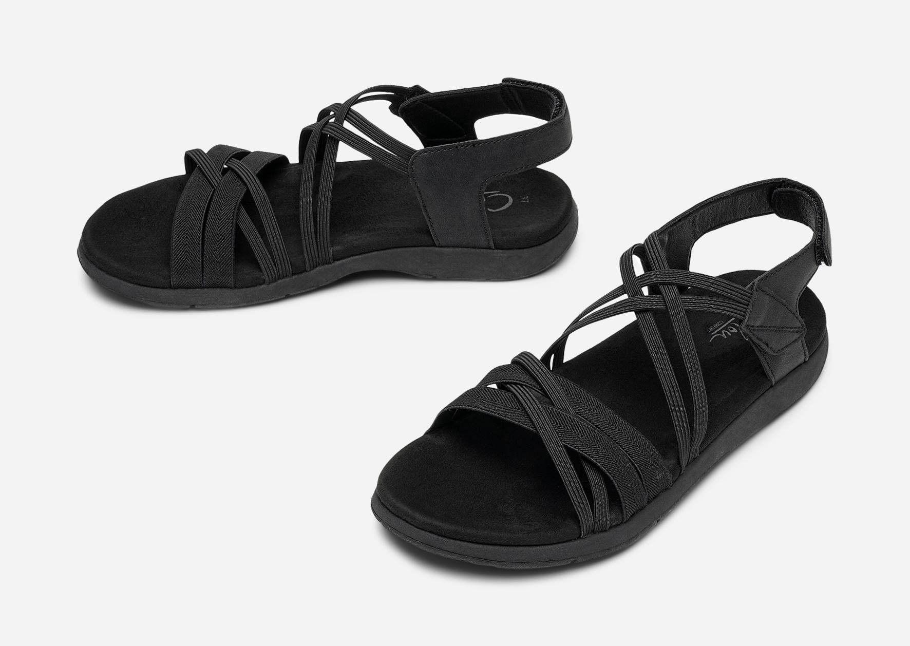 CLOU COMFORT, Sandaler med remmar Svarta