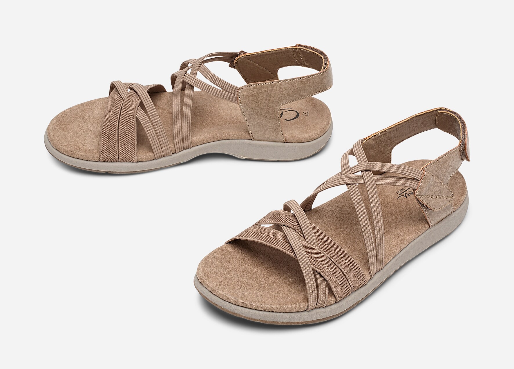 CLOU COMFORT, Sandaler med remmar Bruna