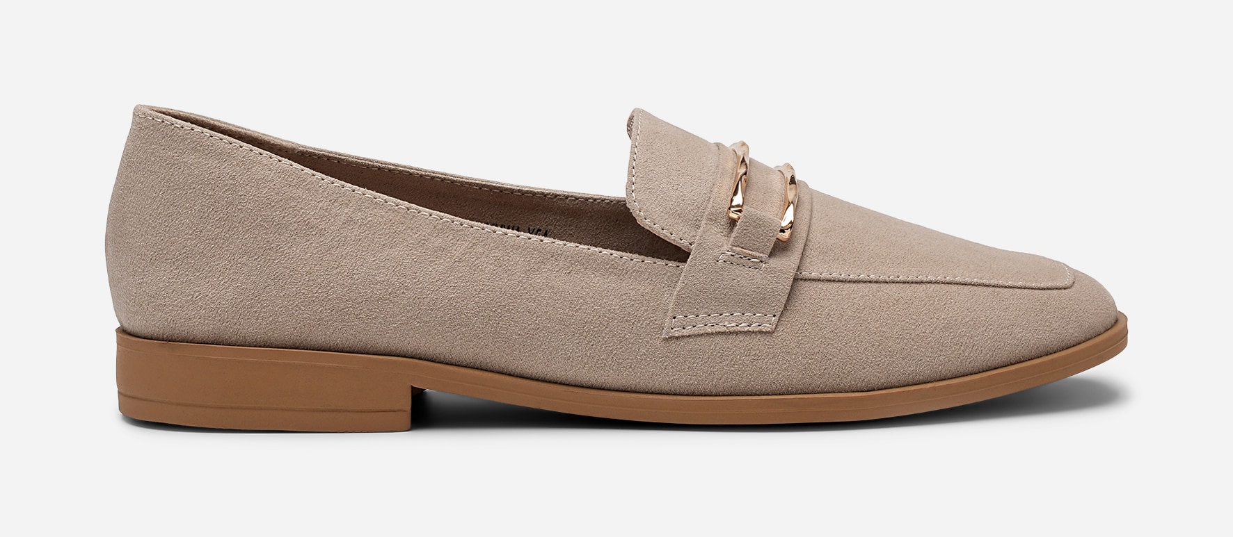 CLOU, Loafers med spänne Beigea