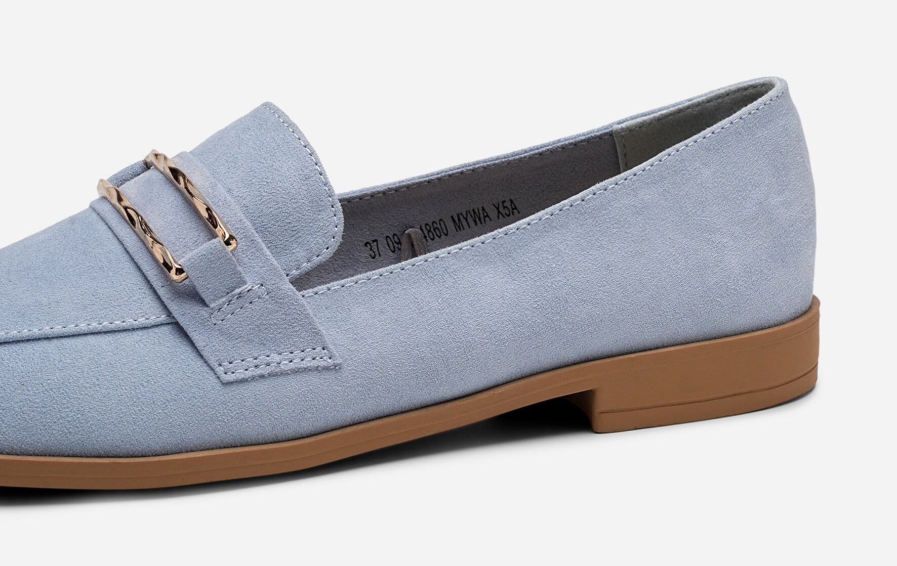 CLOU, Loafers med spänne Blåa