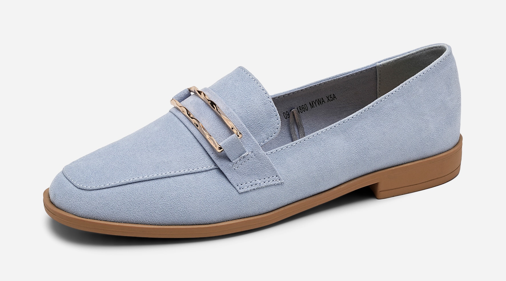 CLOU, Loafers med spänne Blåa