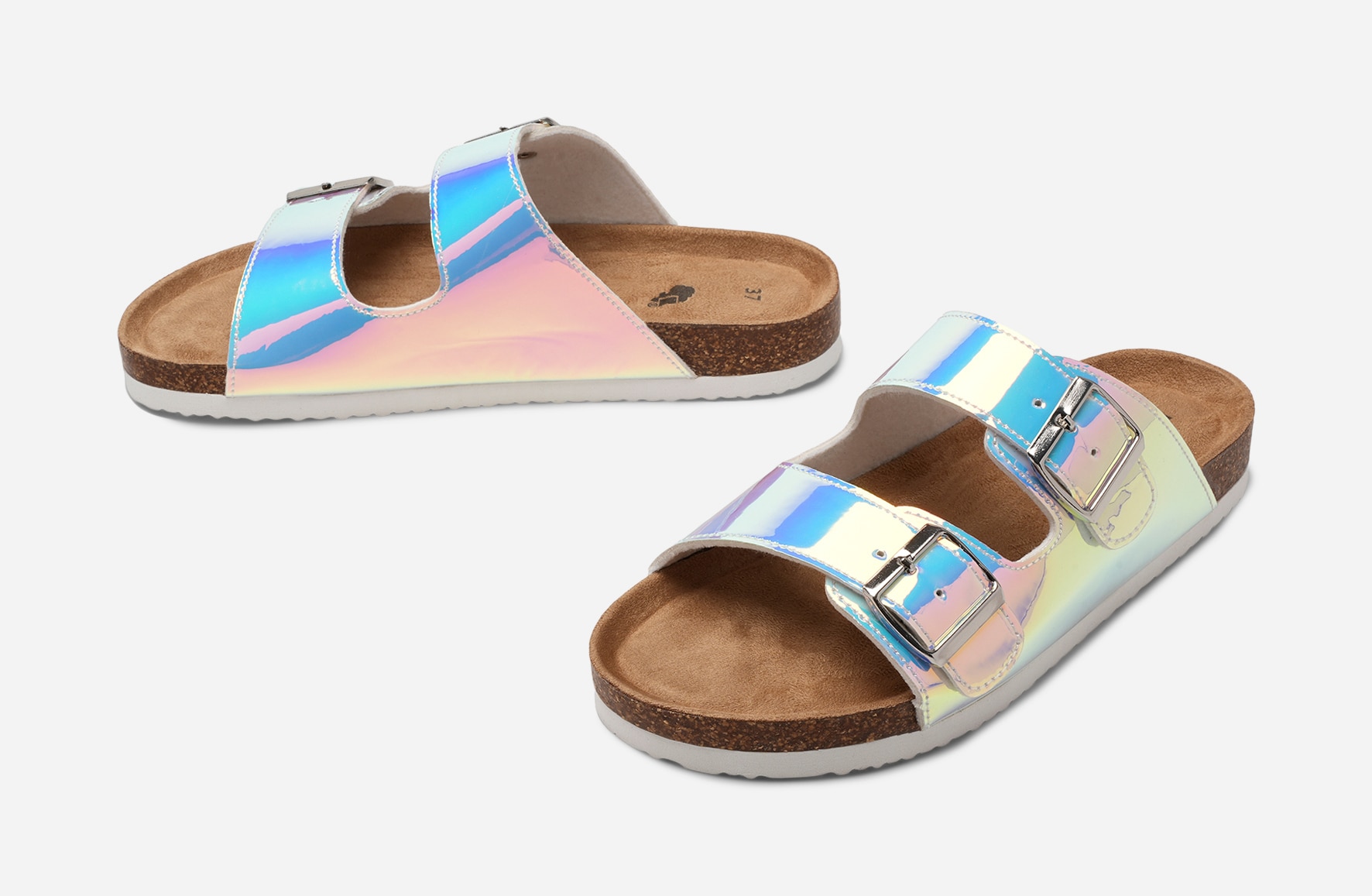 LEJON, Sandaler Metallfärgade