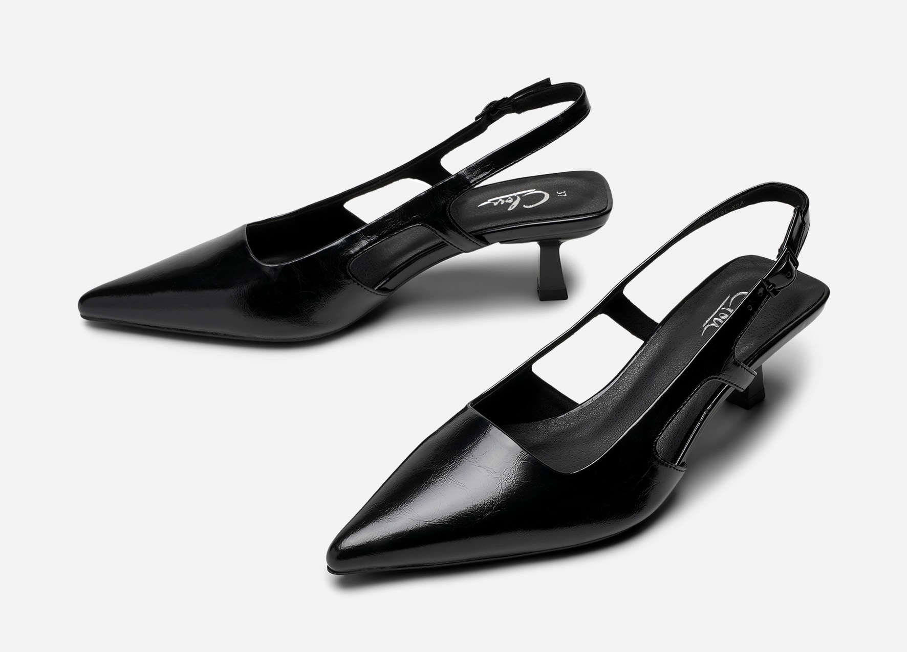 CLOU, Pumps med slingback Svarta