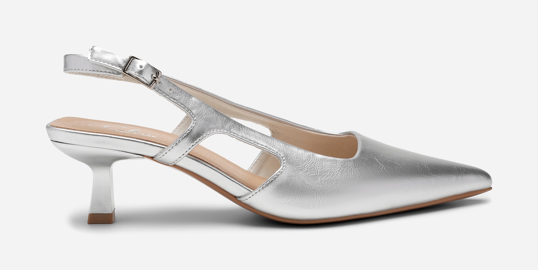 CLOU, Pumps med slingback Metallfärgade
