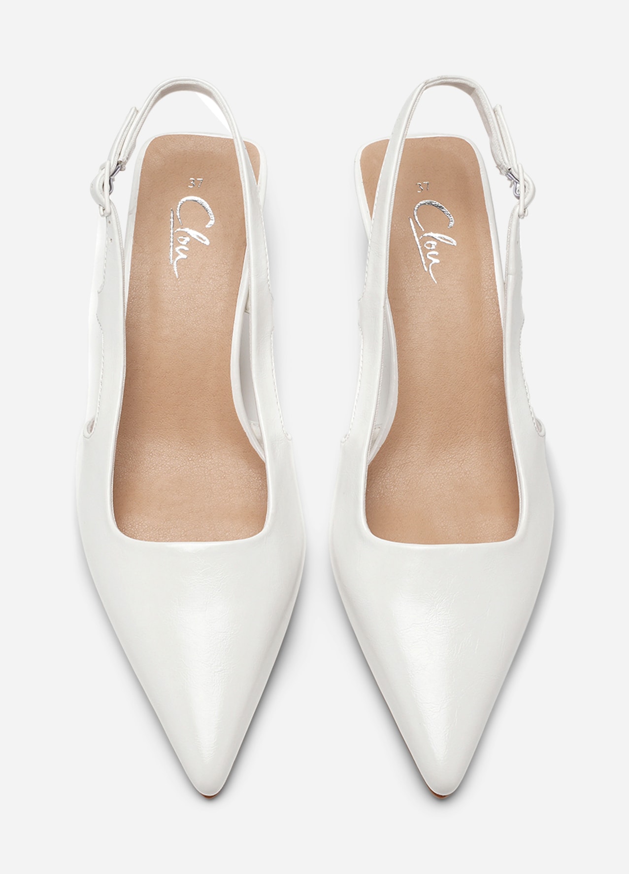 CLOU, Pumps med slingback Vita