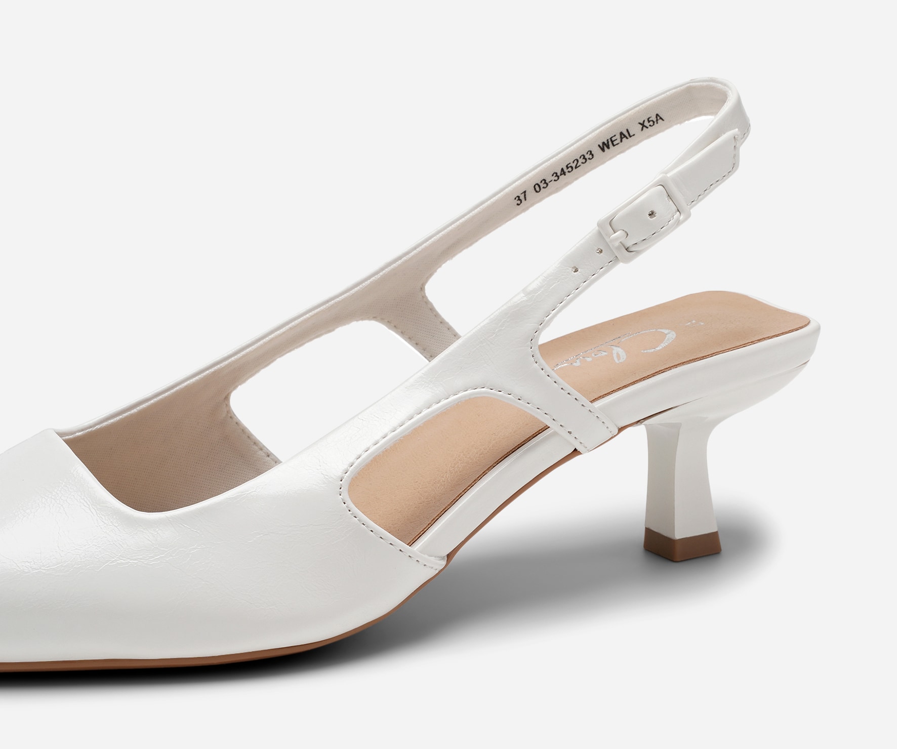 CLOU, Pumps med slingback Vita