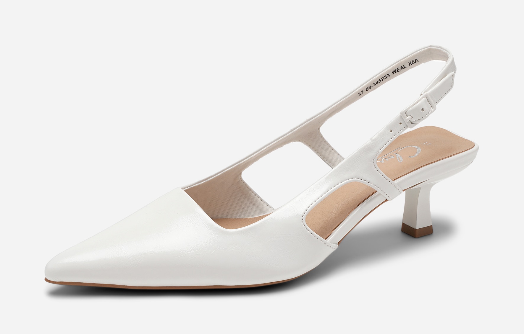CLOU, Pumps med slingback Vita