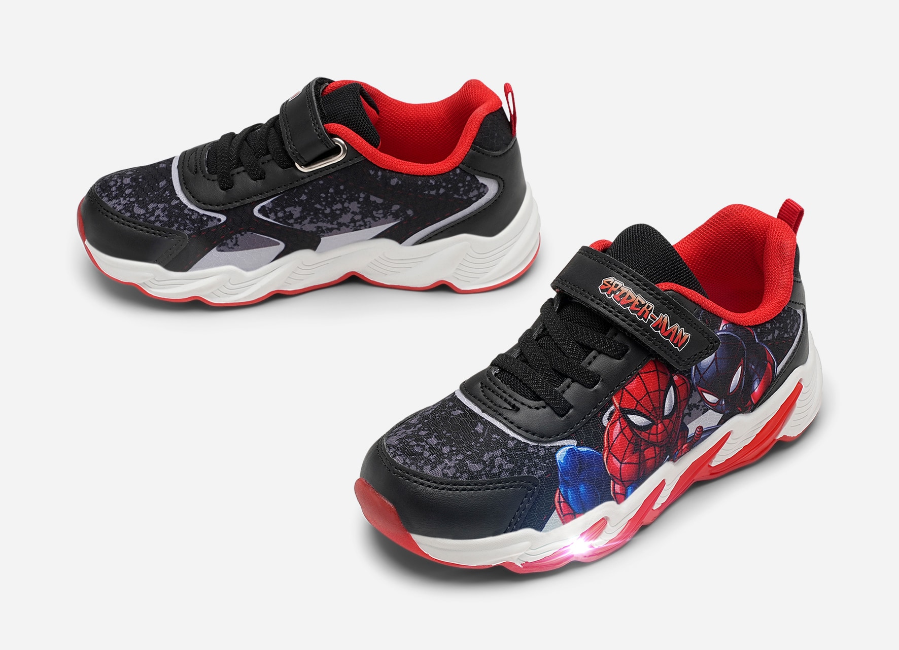 SPIDERMAN, Blinkande sneakers Svarta