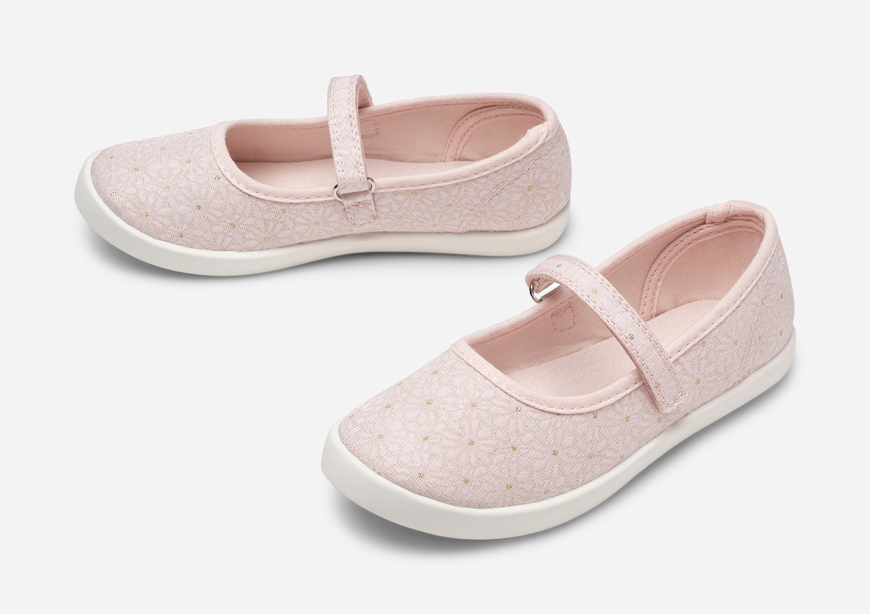 ZOEY, Tygskor med glitter Rosa