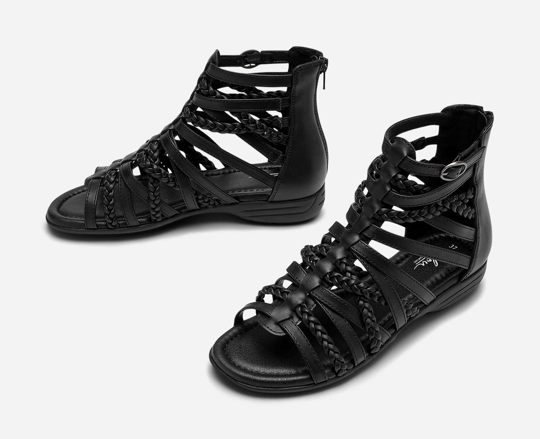 CLOU COMFORT, Sandaler med remmar Svarta