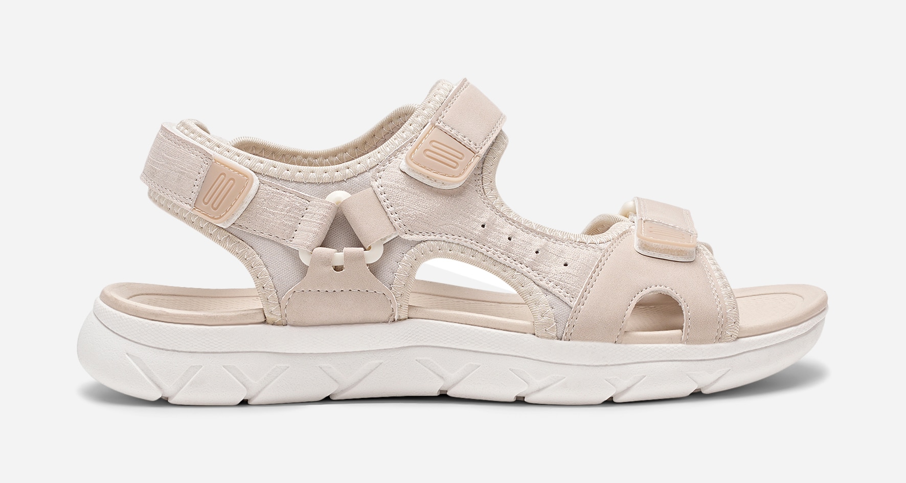 LEJON, Sandaler med remmar Beigea
