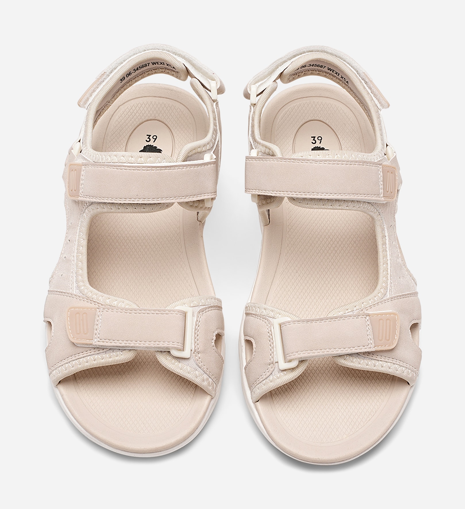 LEJON, Sandaler med remmar Beigea