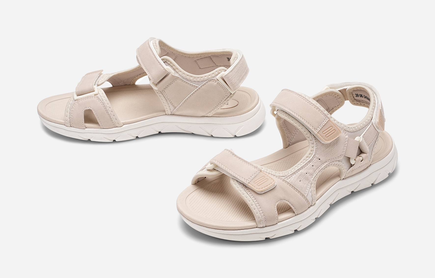 LEJON, Sandaler med remmar Beigea
