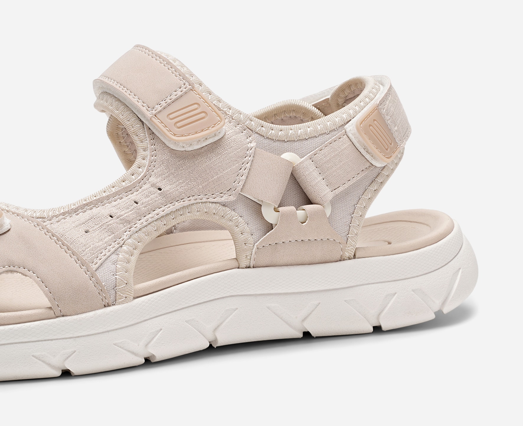 LEJON, Sandaler med remmar Beigea