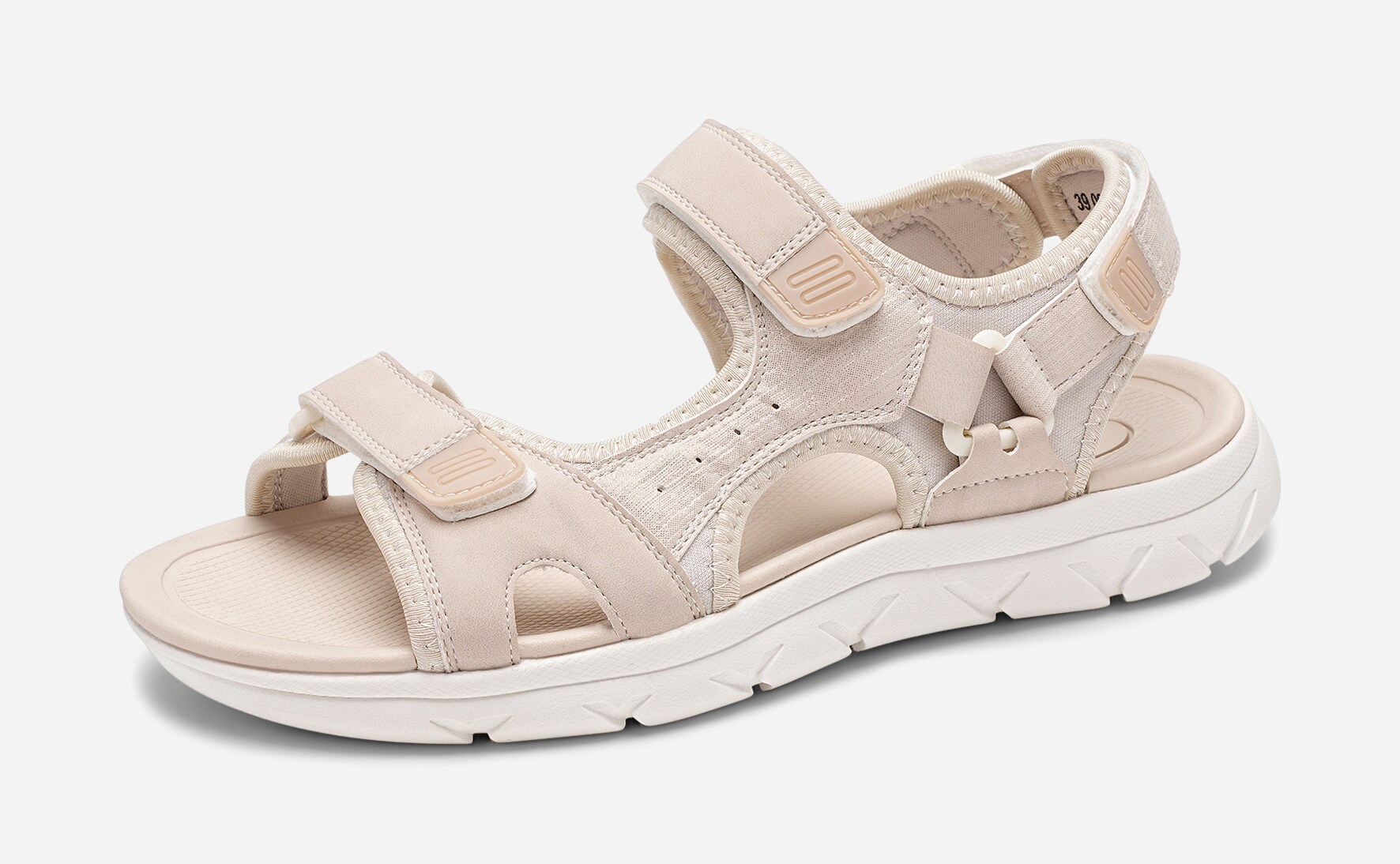 LEJON, Sandaler med remmar Beigea