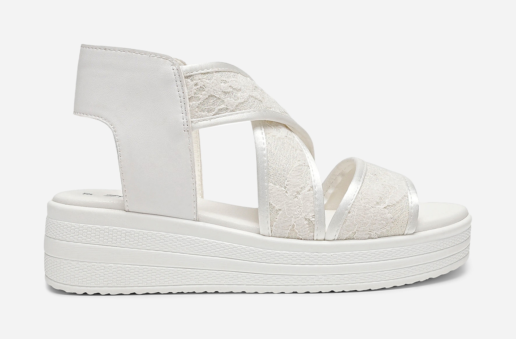 ZOEY, Sandaler med platåsula Vita