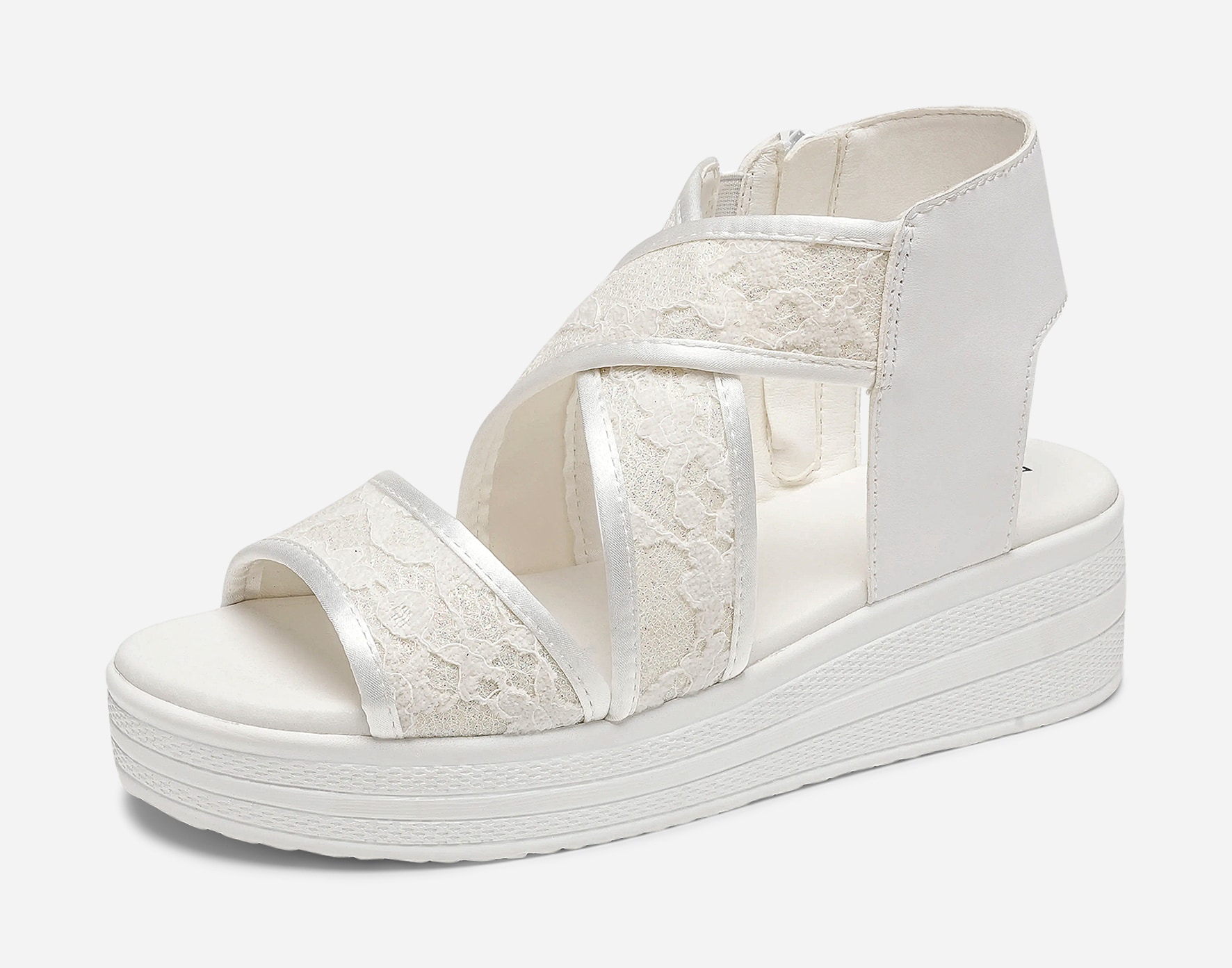 ZOEY, Sandaler med platåsula Vita