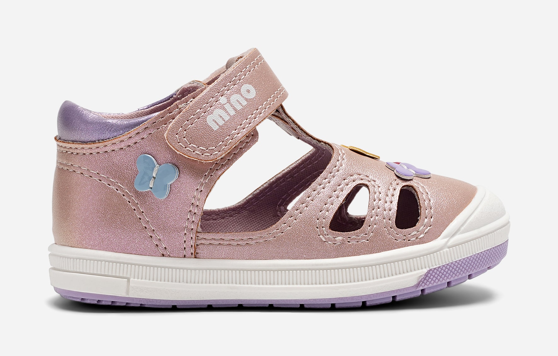 Mino, Lära-gå- sandaler Rosa