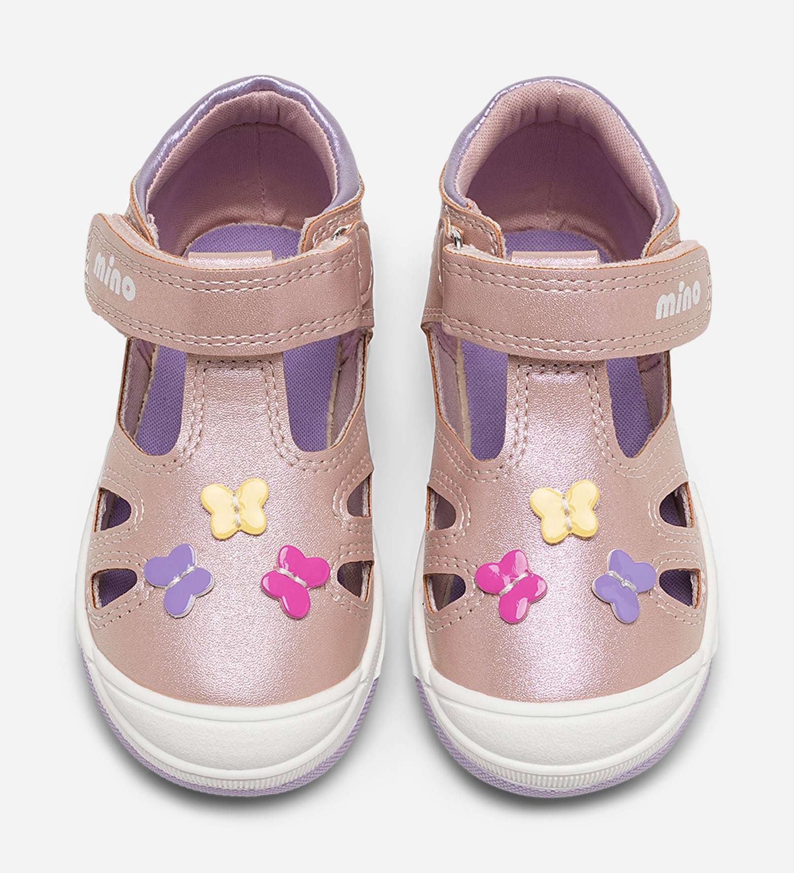 Mino, Lära-gå- sandaler Rosa