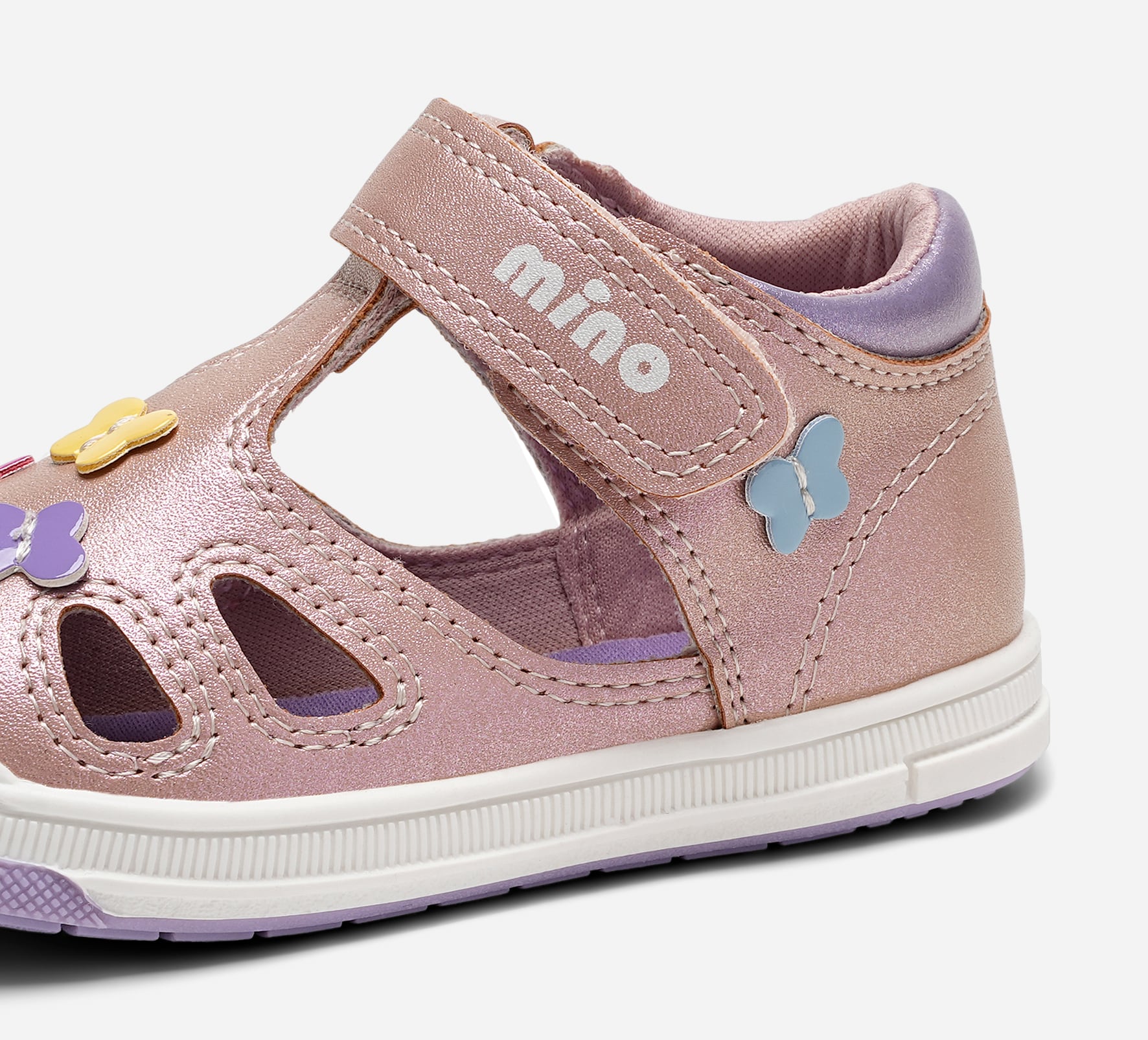 Mino, Lära-gå- sandaler Rosa