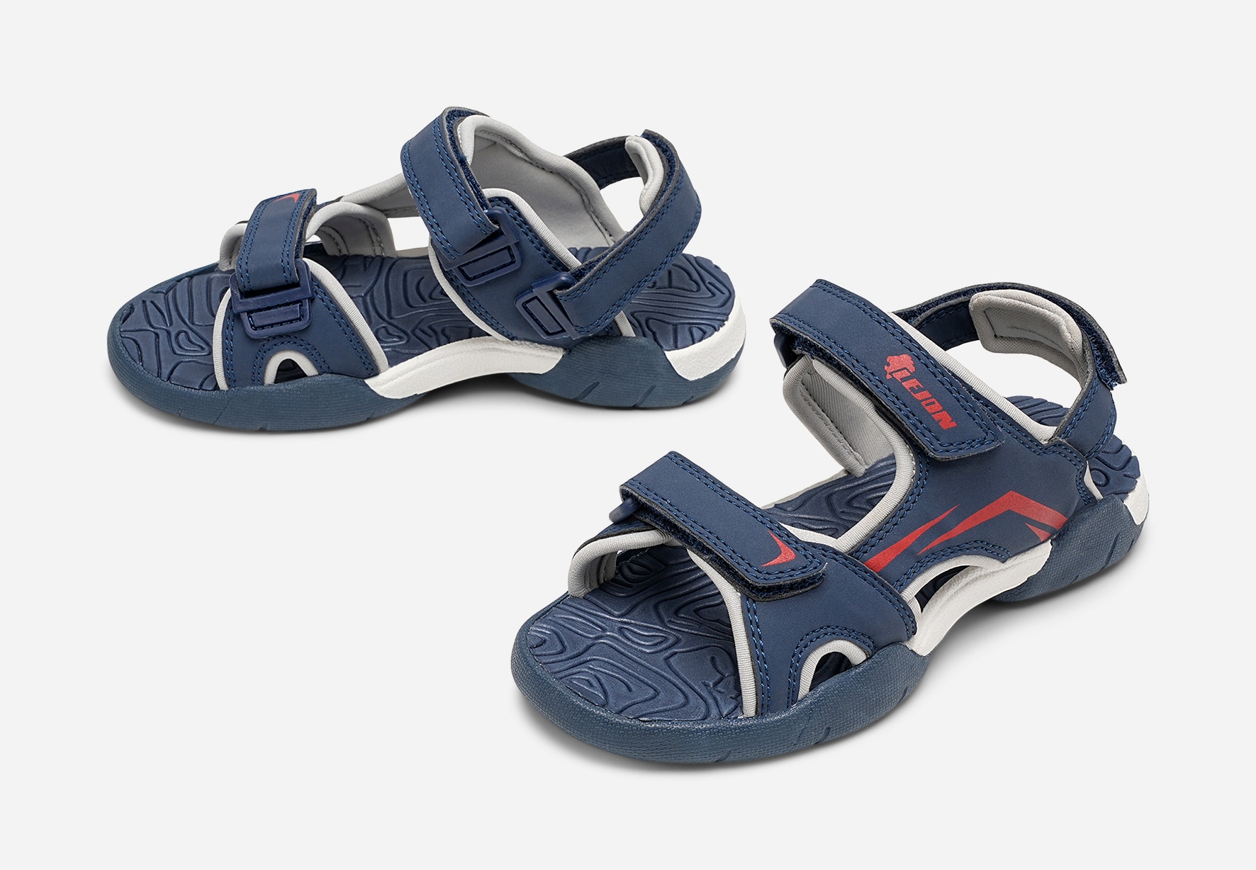 LEJON, Sandaler med remmar Blåa