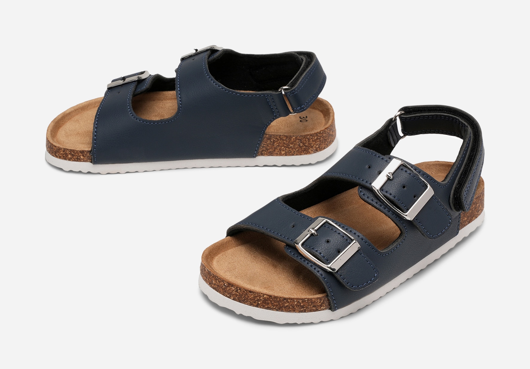 LEJON, Sandaler med spänne Blåa