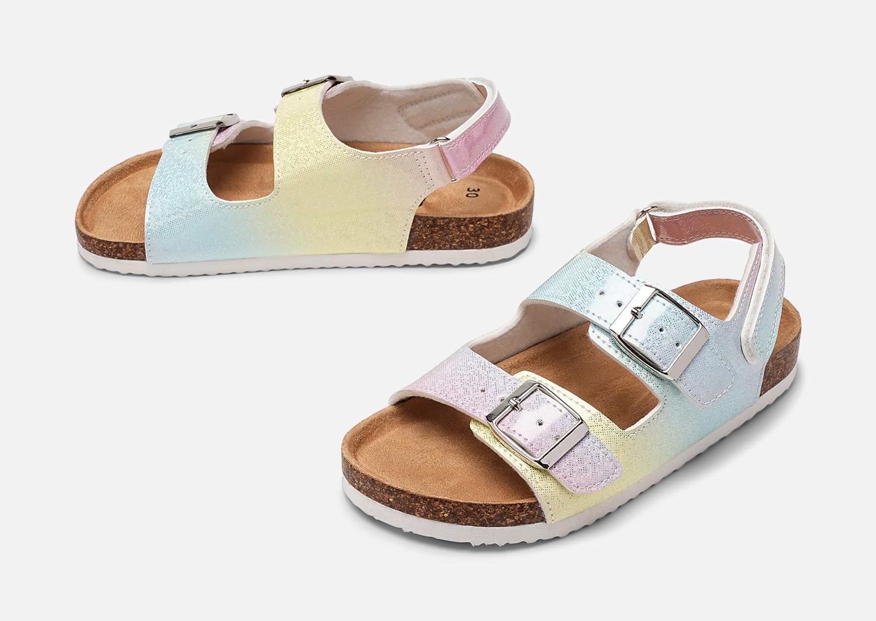 LEJON, Sandaler med spänne Flerfärgade