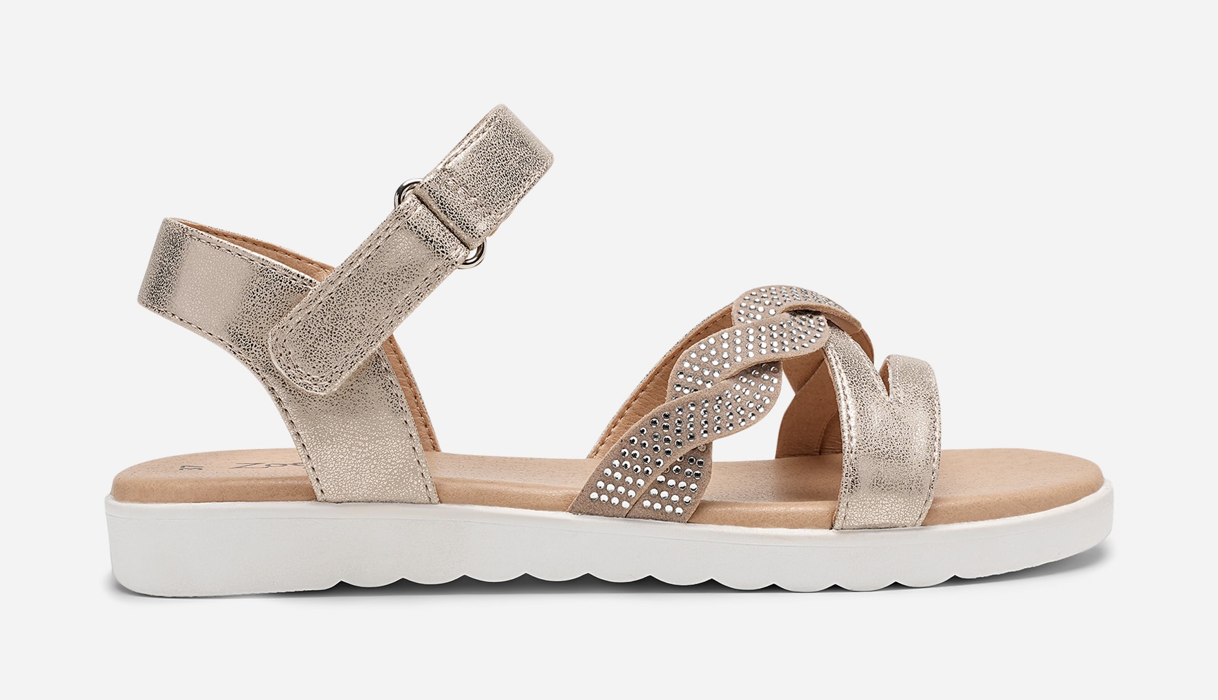 ZOEY, Sandaler med remmar Metallfärgade