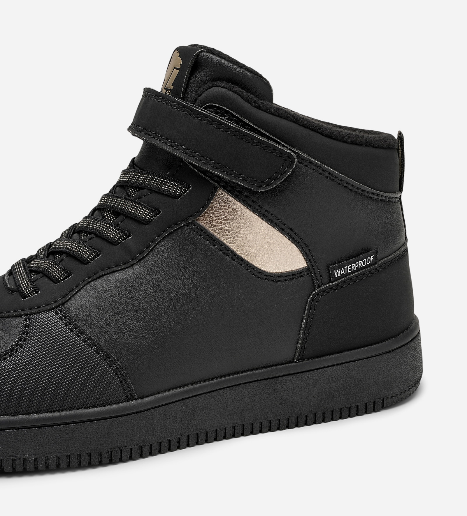 LEJON, Fleecefodrade höga sneakers waterproof Svarta