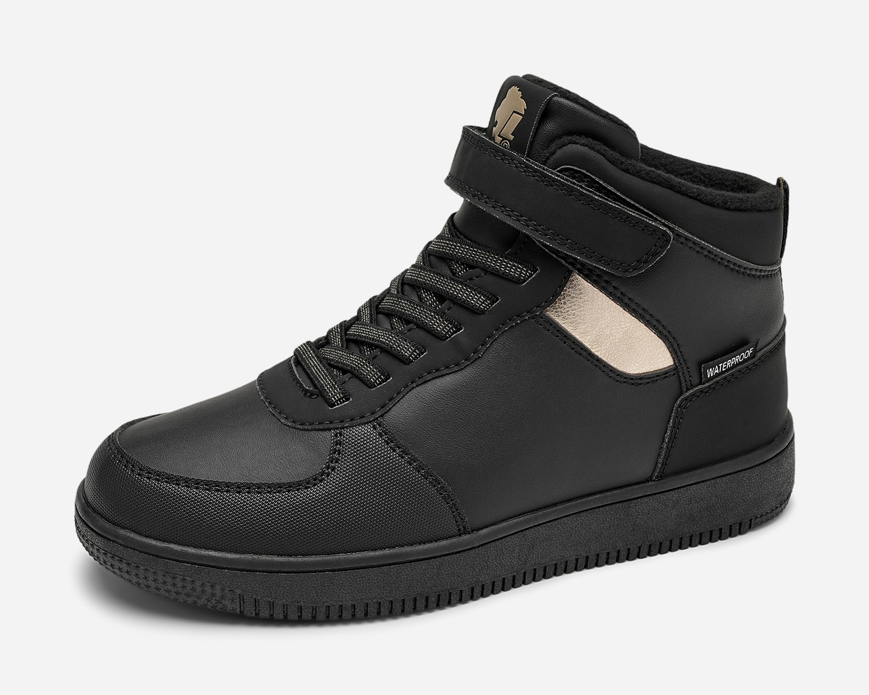 LEJON, Fleecefodrade höga sneakers waterproof Svarta