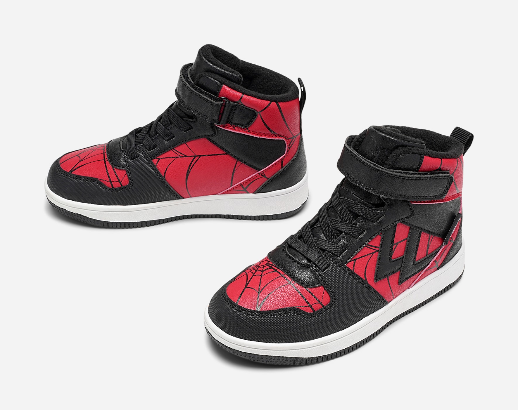 LEJON, Fleecefodrade höga sneakers waterproof Röda