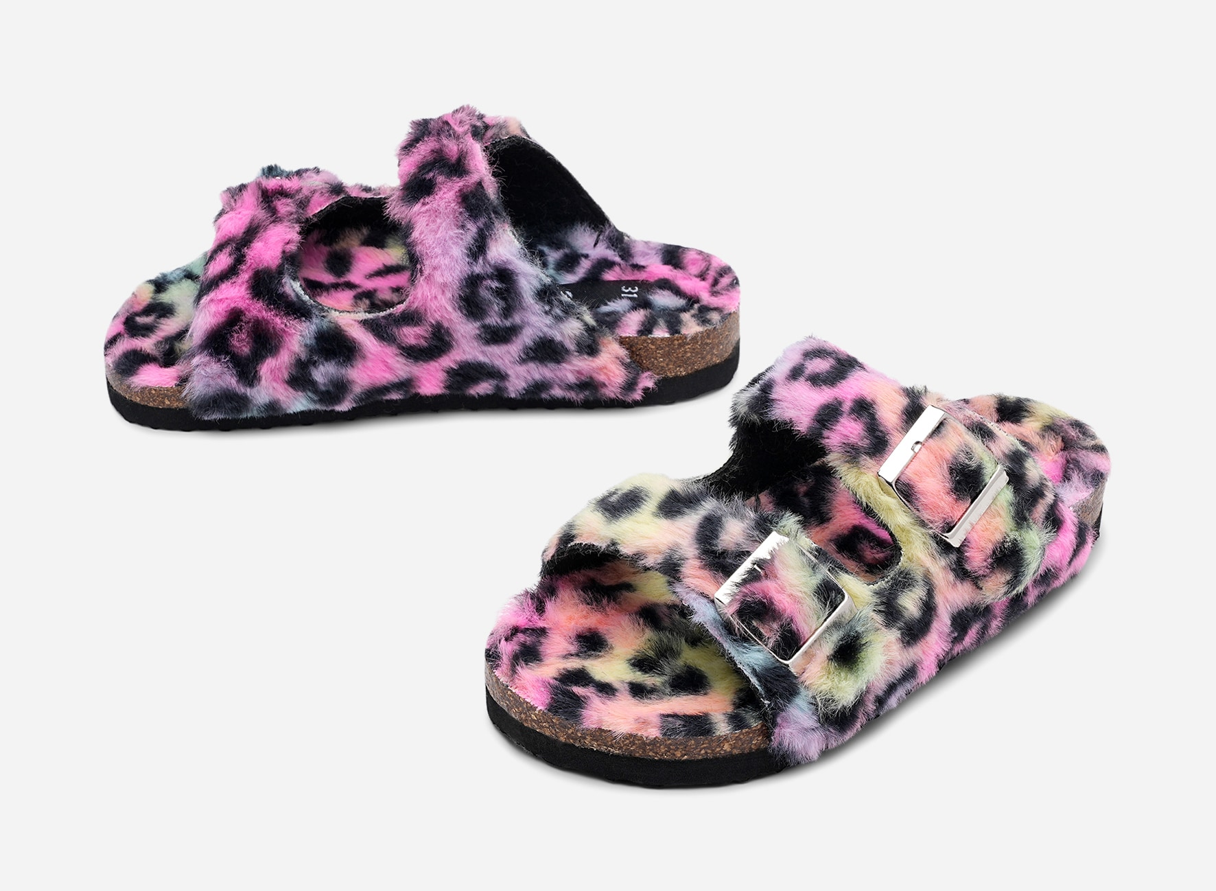 LEJON, Sandaler med spänne Flerfärgade