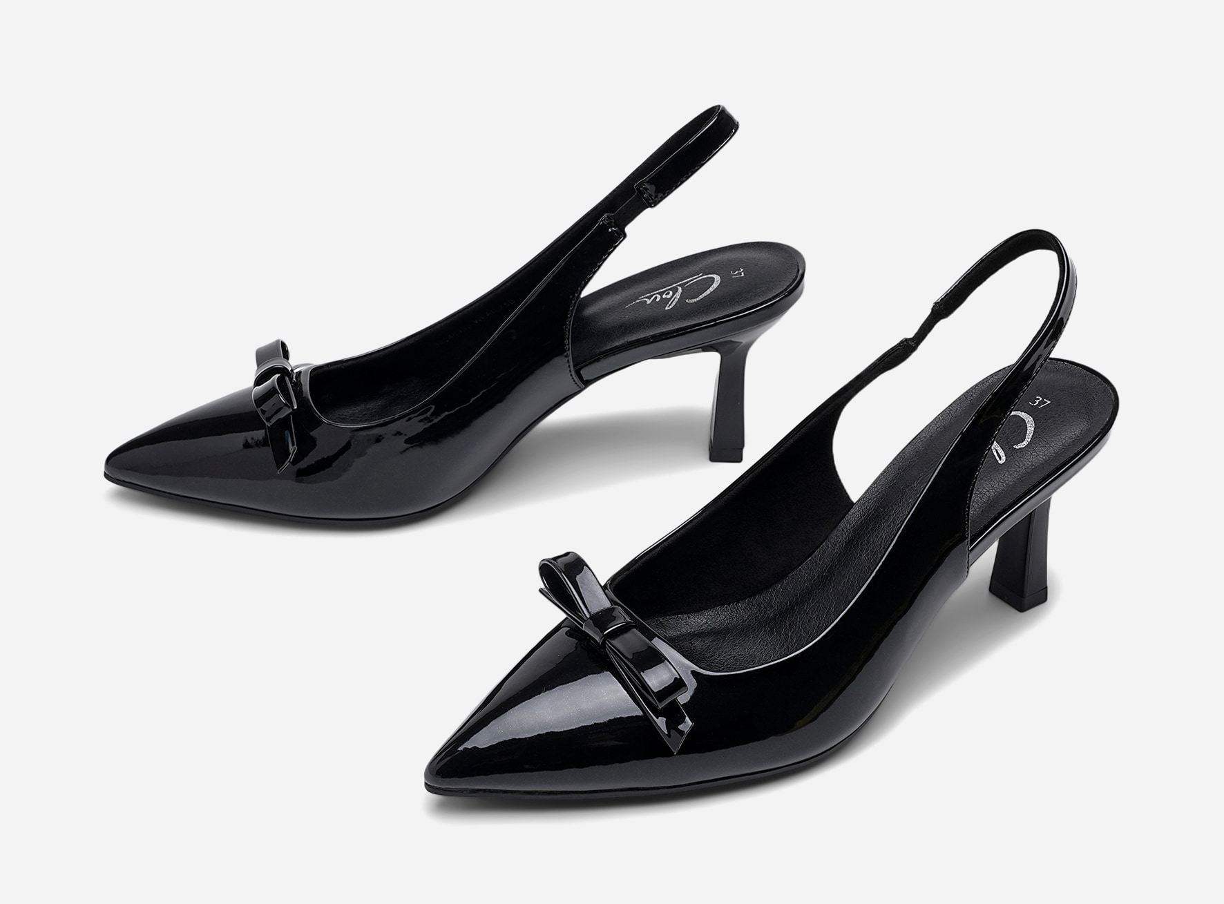 CLOU, Pumps med slingback Svarta